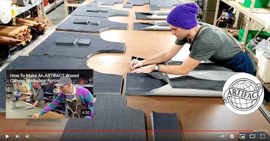 Time Lapse Video: Layout & Cutting an ARTIFACT Apron
