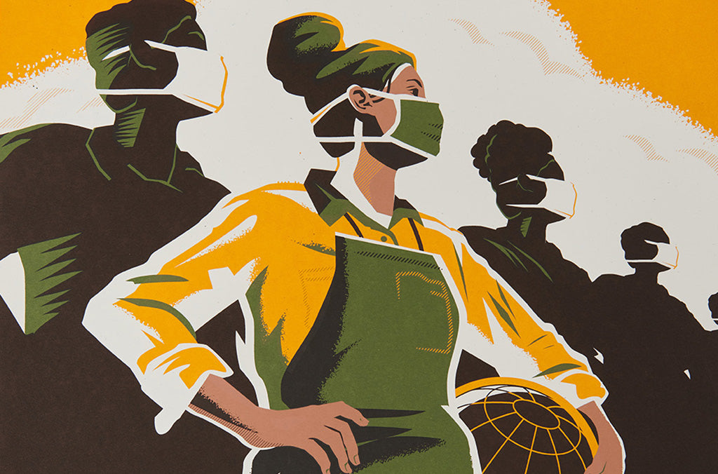 "United We Will Succeed" - WPA Inspired Mask Safety Poster