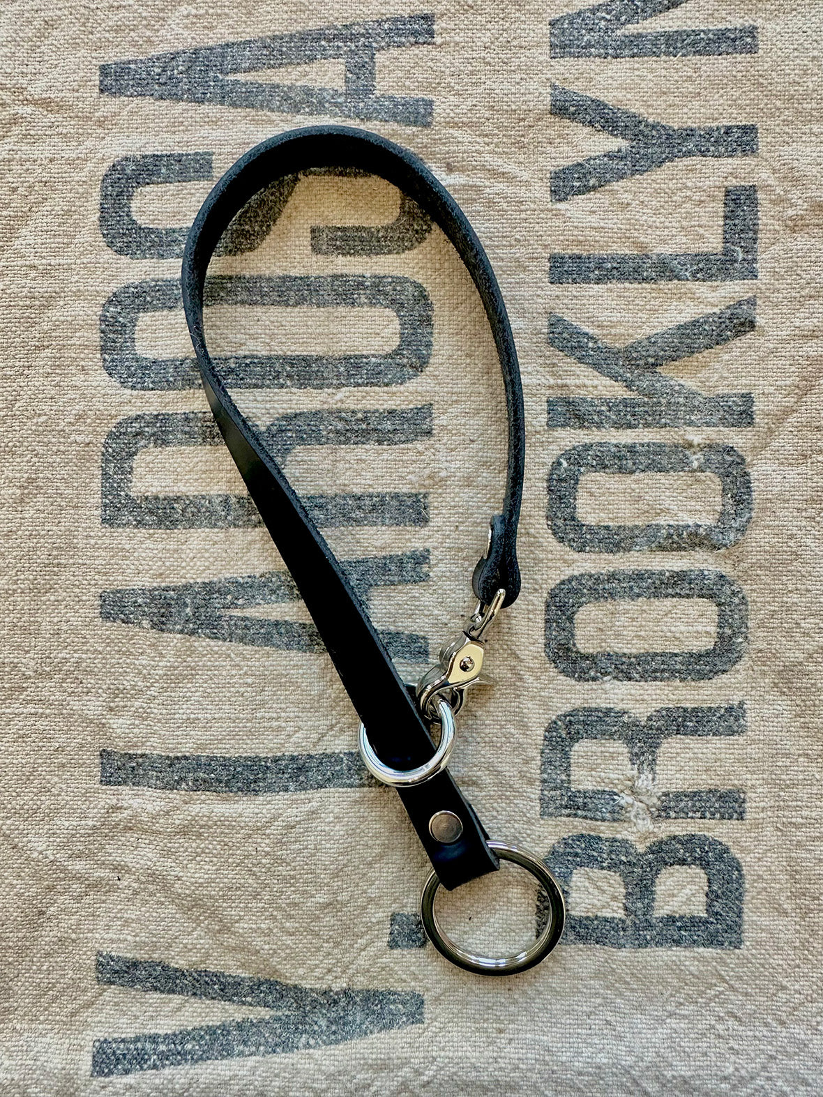 Leather Key Lanyard | Artifact | Handmade in Omaha, Ne Black