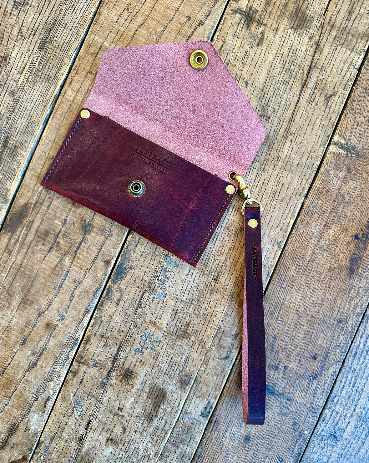 Leather Envelope Snap Wallet | ARTIFACT | Handmade in Omaha, NE