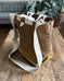 Market Tote in Navy Canvas & Upcycled Awning
