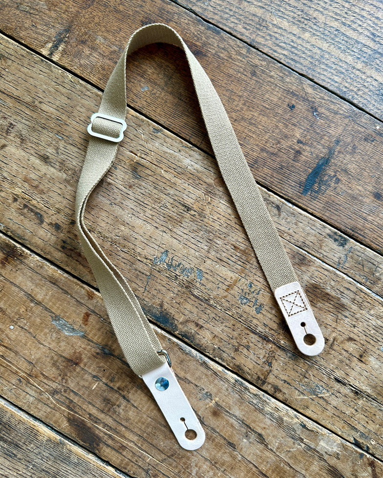 Tan Cotton w/ Natural Veg Tan Leather
