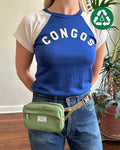 Hip Pack in Upcycled Vintage Rubberized Canvas Sage - SALE