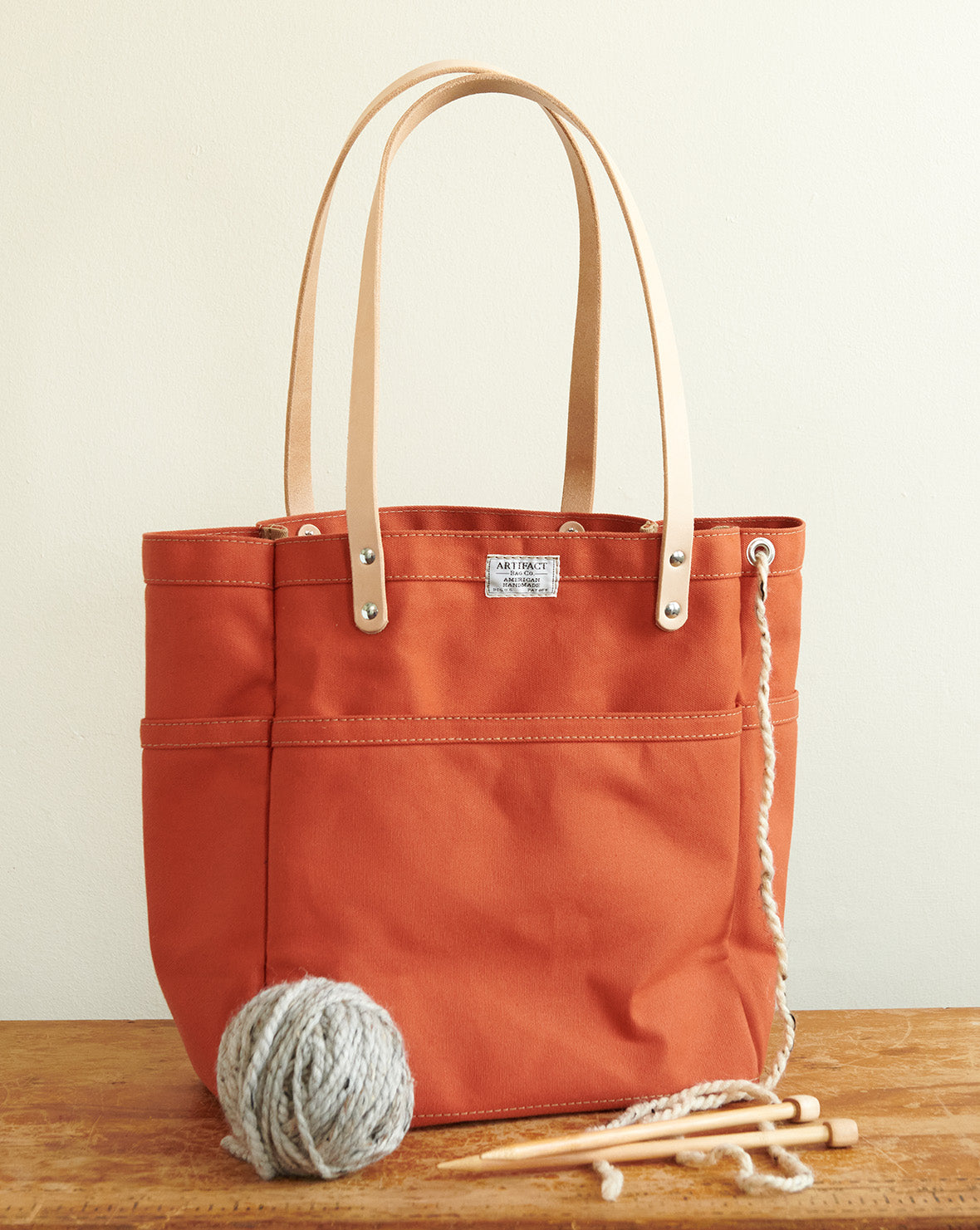 Knitting & Crochet Project Tote Bag in Duck Canvas