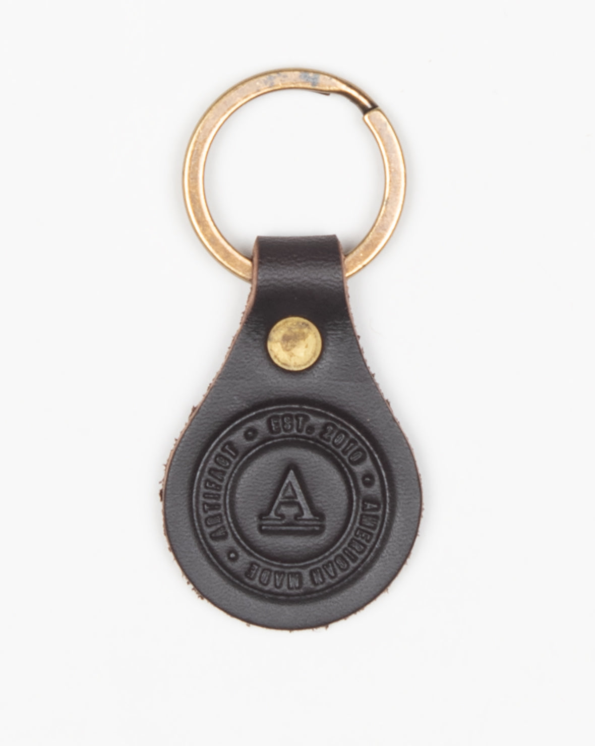 Leather Challenge Coin Holder Key Ring FOB, Coin Key Ring