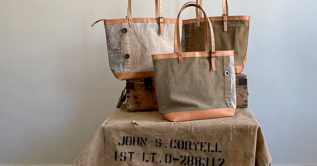 Video: Upcycled Bags Using Antique Military Textiles + Studio / Equipment Tour