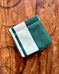 Squeeze Pouch in Upcycled Antique Awning Canvas - Pine