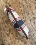 Knitting & Crochet Zip Pouch - Upcycled Boardwalk Stripe