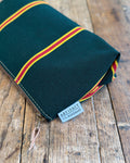 Zip Pouch in Green Repp Stripe