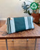 Zip Pouch in Vintage Upcycled Awning - Pine Stripe