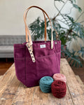 Knitting & Crochet Project Tote Bag in Duck Canvas