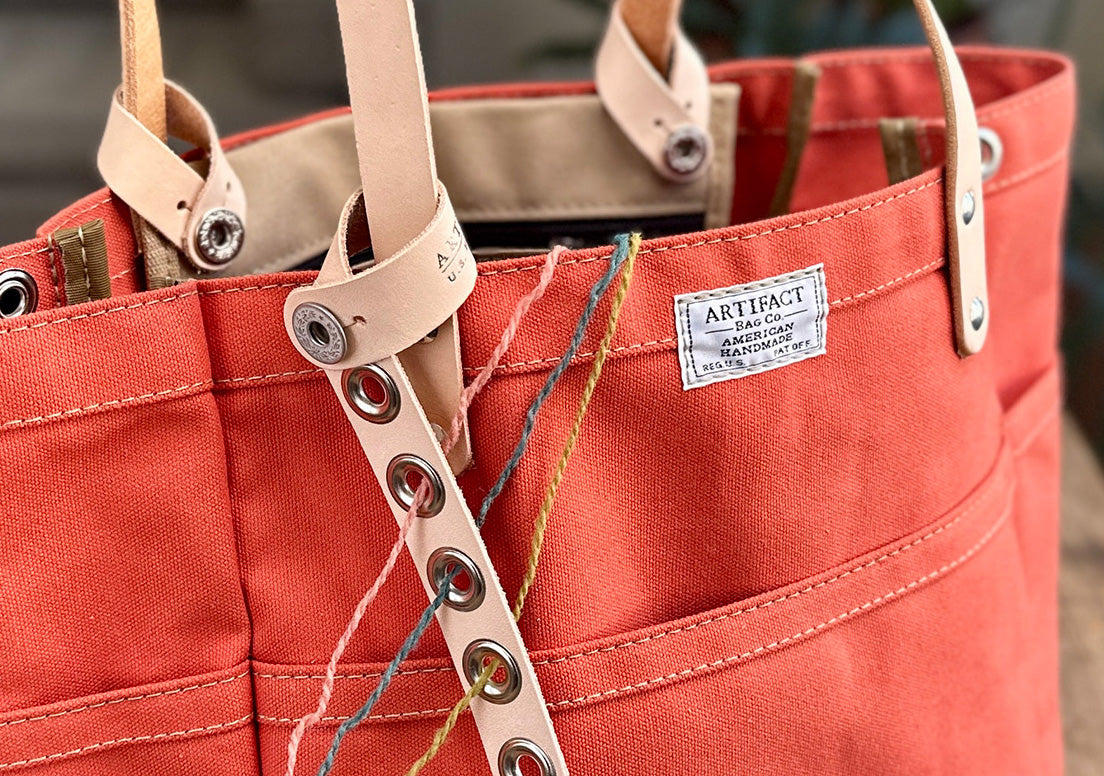 No.103 Knitting Project Bag in Papaya