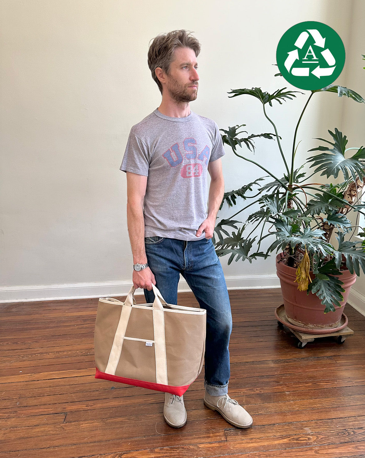 VINTAGE 40s RIVET TOTE BAG