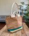 Market Tote in Waxed Canvas & Upcycled Awning
