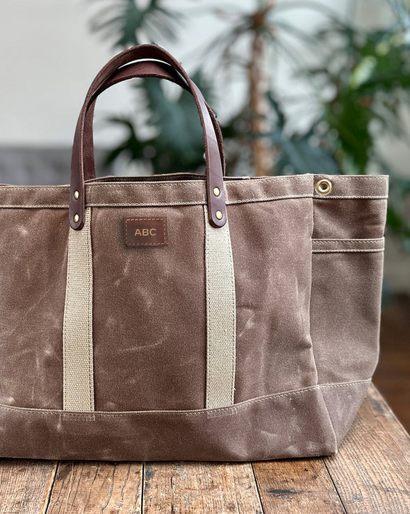 Garden & Tool Tote in Wax Canvas & Leather | ARTIFACT | Made in USA