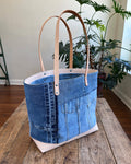 No. 002 / 003 Upcycled Tote in Vintage Denim Patchwork - SALE