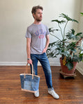 No. 002 / 003 Upcycled Tote in Vintage Denim Patchwork - SALE