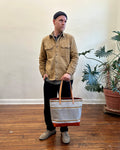 Upcycled Awning Tote - Persimmon Stripe