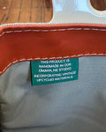 Upcycled Awning Tote - Persimmon Stripe