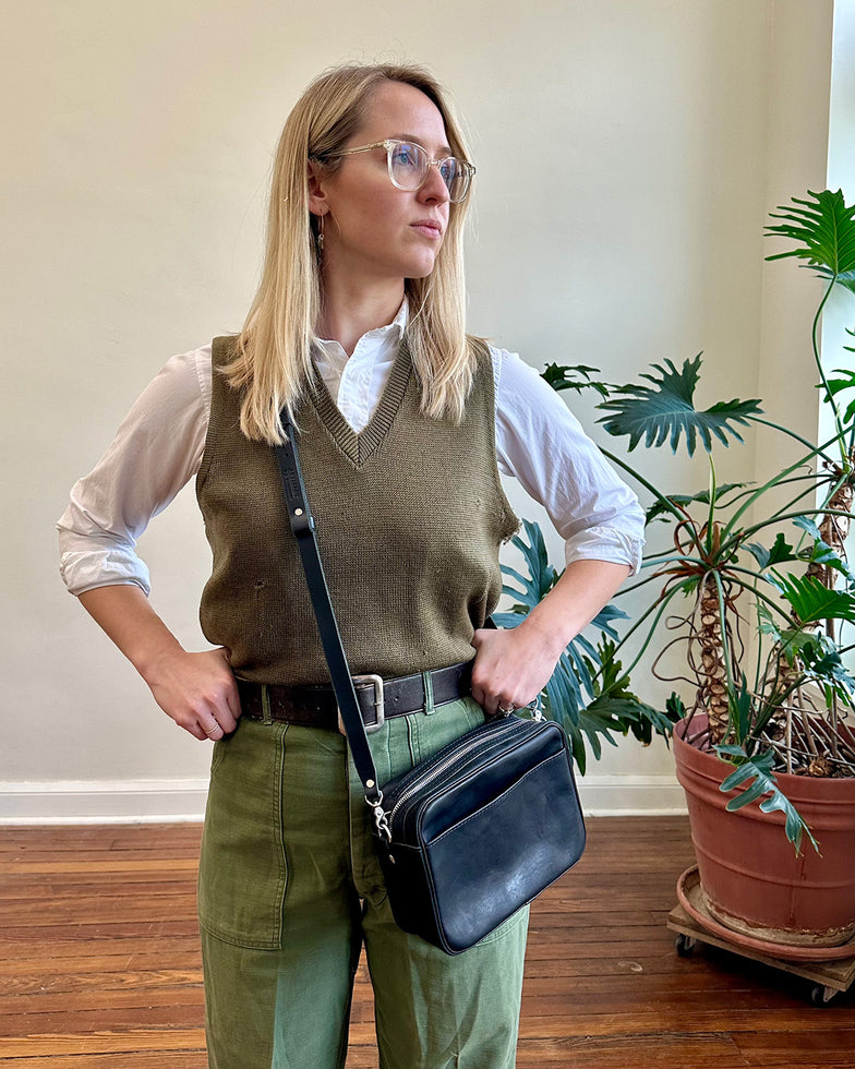 Leather cross body satchel outlet