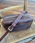Leather Crossbody Handbag - Dublin Brown