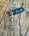 Leather Key Carabiner w/ Monogram
