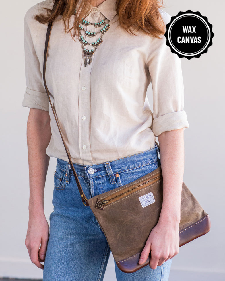 Field Khaki Waxed Canvas & Leather