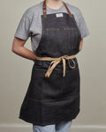 Workshop Apron w/ Removable Leather Strap in Cone Mills Denim