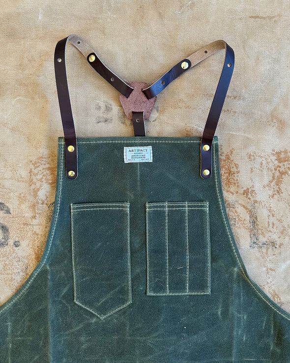 Woodworking Workshop Apron w/ Leather Y-Strap | ARTIFACT | Made in USA