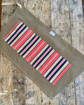 Upcycled Waist Apron in Twill & Denim Stripe