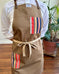 Upcycled Apron in Twill & Denim Stripe