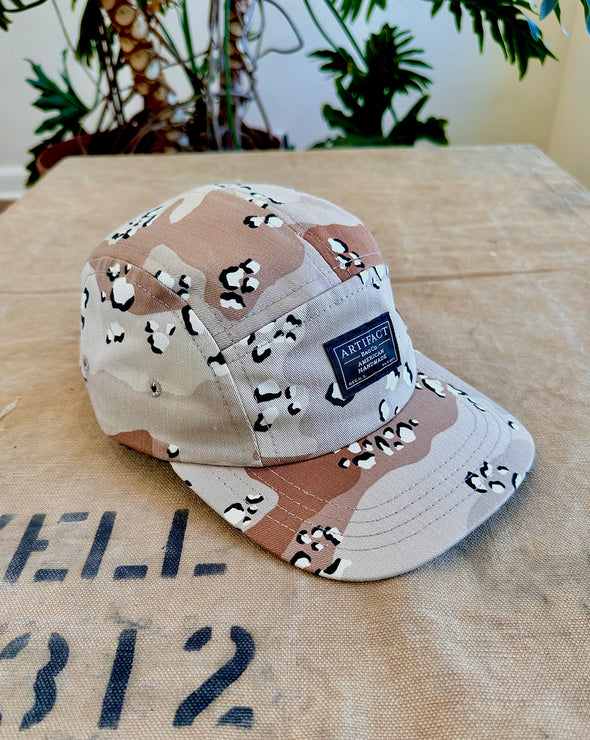 5 Panel Camper Hat in Chocolate Chip Desert Camo | Artifact | Made in USA
