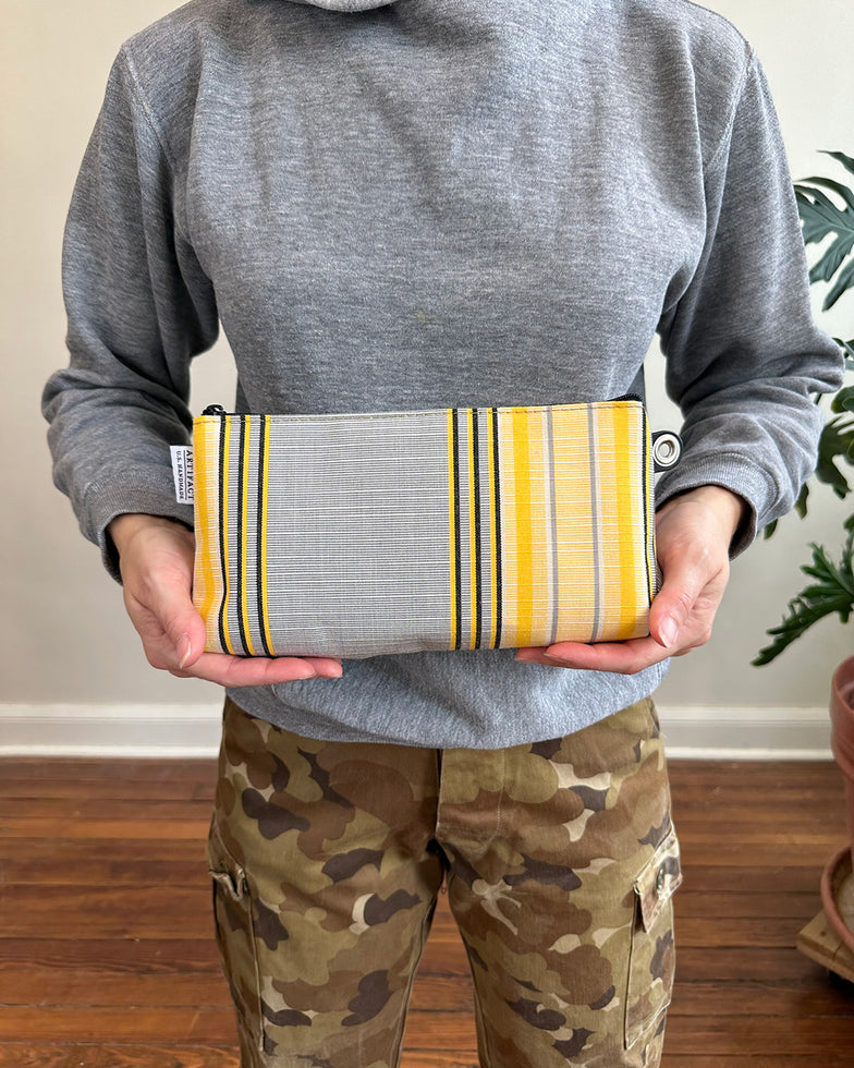 Zip Pouch in Upcycled Vintage Material
