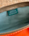 Zip Pouch in Upcycled Vintage Rubberized Canvas