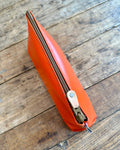 Zip Pouch in Upcycled Vintage Rubberized Canvas