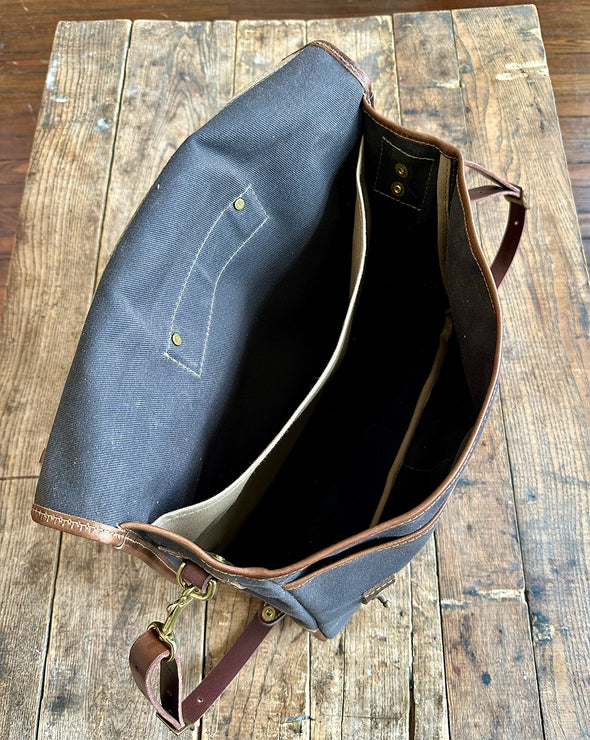 Waxed Messenger Laptop Musette Field Bag | ARTIFACT| Made in USA Waxed Messenger Laptop Musette Field Bag | ARTIFACT| Made in USA