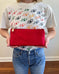 Zip Pouch in Red Duck