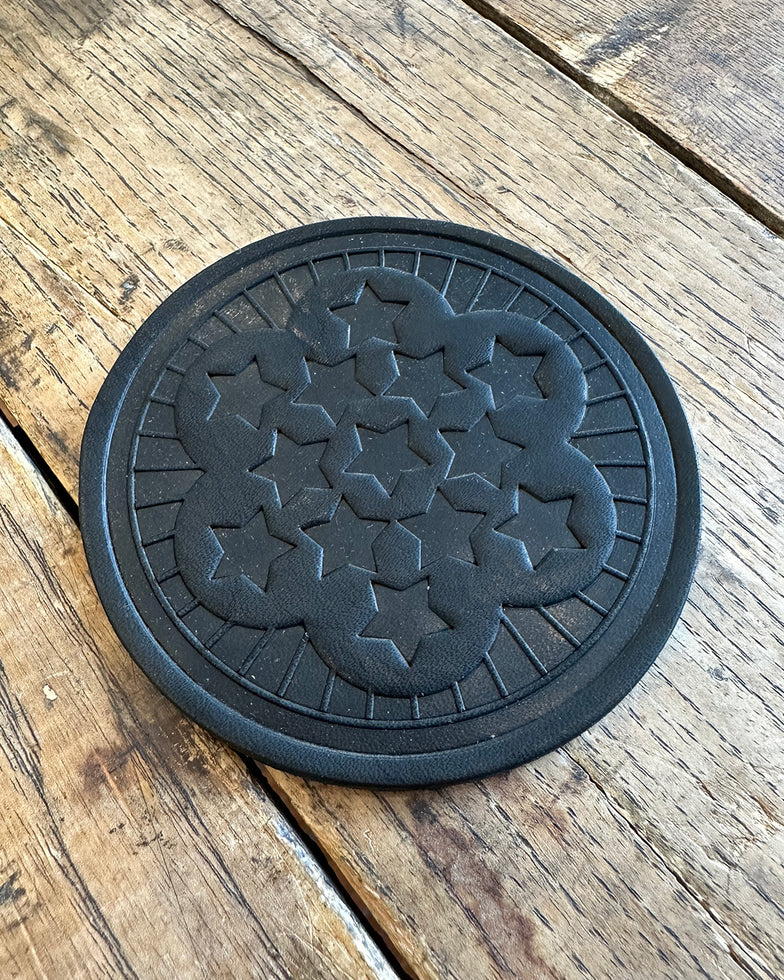 Vintage 13 Star Leather Coaster Set - SALE