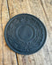 Vintage Laurel Wreath Leather Coaster Set - SALE