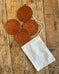 Vintage Laurel Wreath Leather Coaster Set - SALE