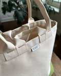 Market Tote in Organic Canvas & Upcycled Awning - SALE