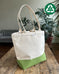 Market Tote in Organic Canvas & Upcycled Awning - SALE