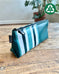 Zip Pouch in Upcycled Rubberized Vintage Awning - Spruce