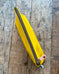 Zip Pouch in Upcycled Vintage Awning Canvas - Yellow