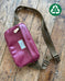 Hip Pack in Upcycled Vintage Rubberized Canvas - Rhubarb