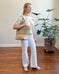 Upcycled Awning Tote -  Goldenrod
