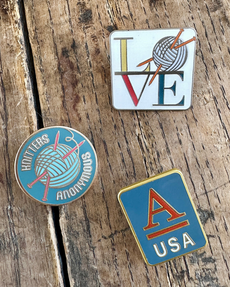 Hard Enamel Knitting Pins