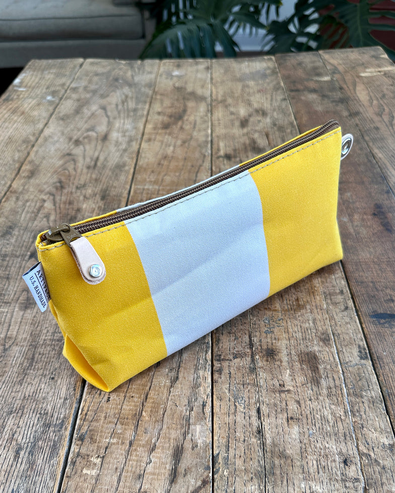 Knitting & Crochet Zip Pouch - Upcycled Awning