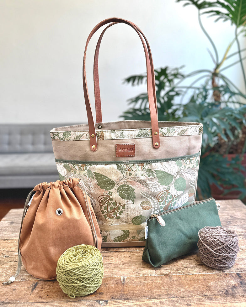 Zippered Project Bag – Vintage Japanese Brocade Edition