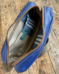 Hip Pack in Upcycled Vintage Rubberized Canvas Navy - SALE